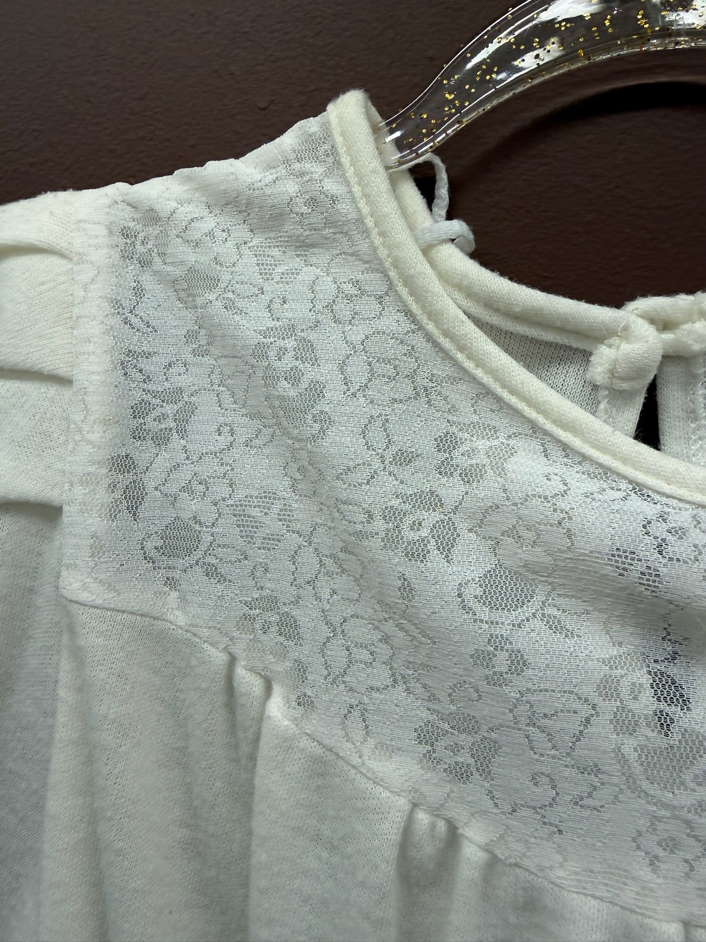 80’s Ivory Lace Dress