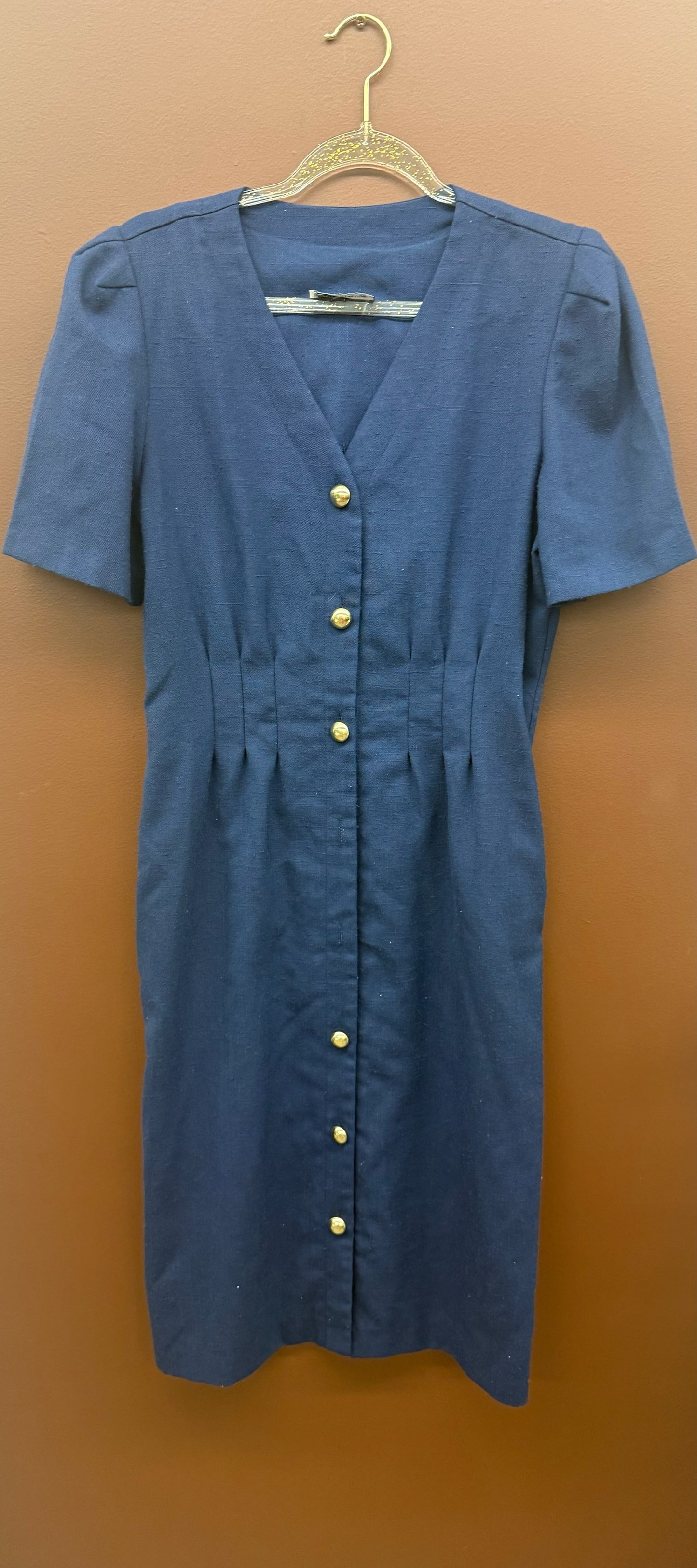 Cap Sleeve Navy Dress