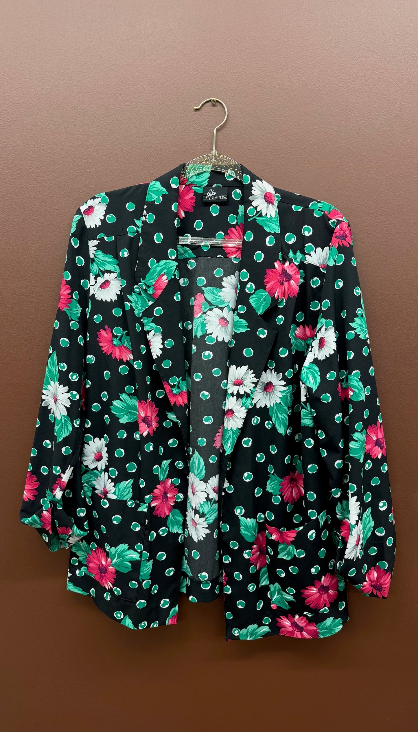 Black Floral Blazer