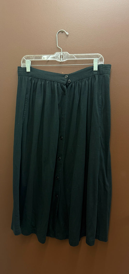 Black Button Skirt