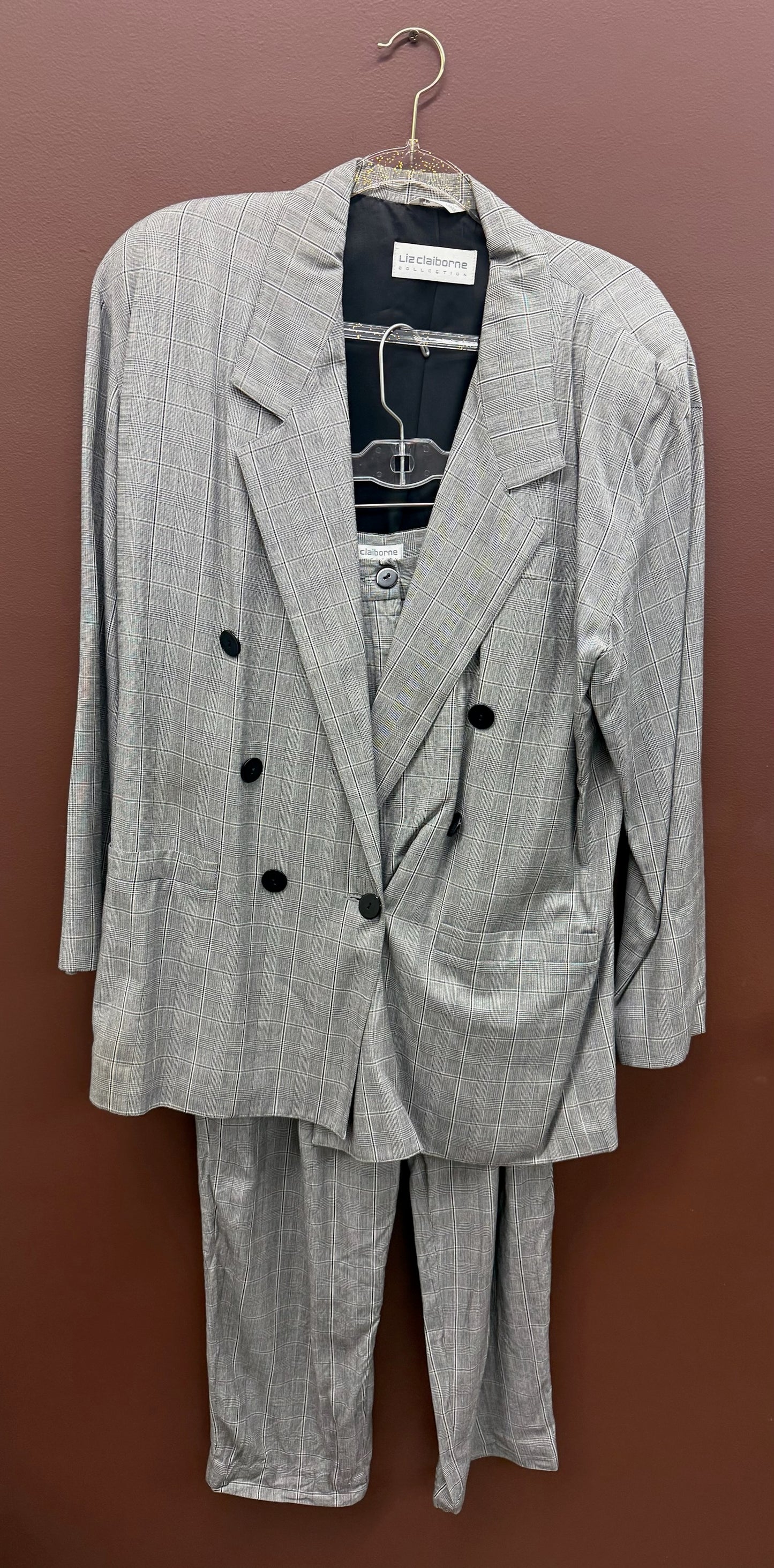 Grey Double Breasted Jacket & Pants Set