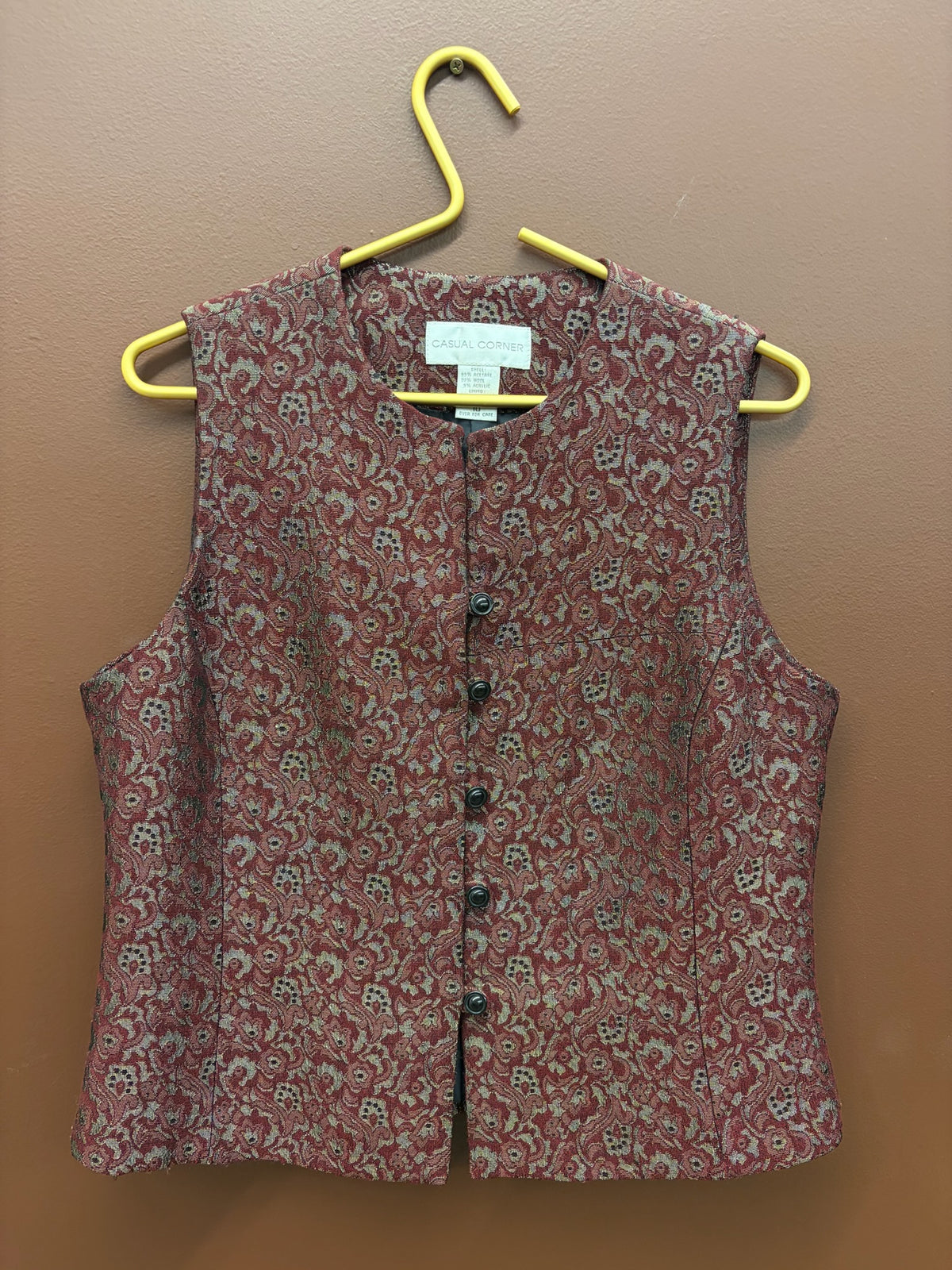 Maroon Tapestry Vest