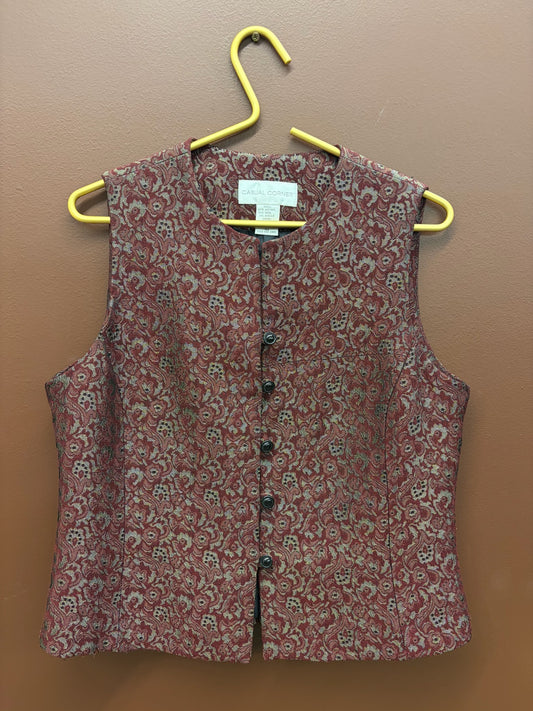 Maroon Tapestry Vest
