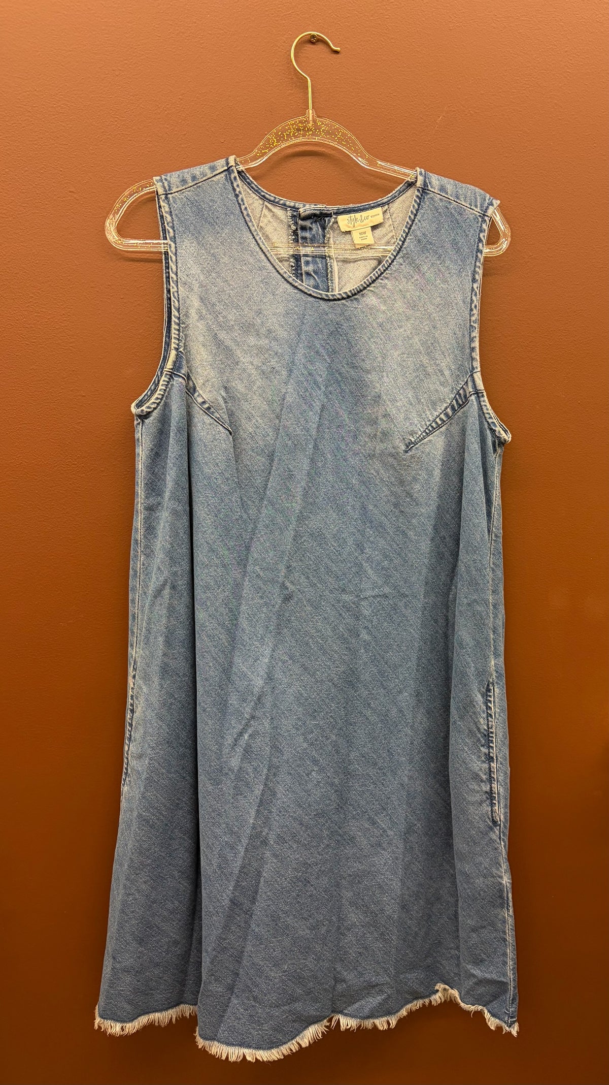 Frayed Bottom Denim Dress