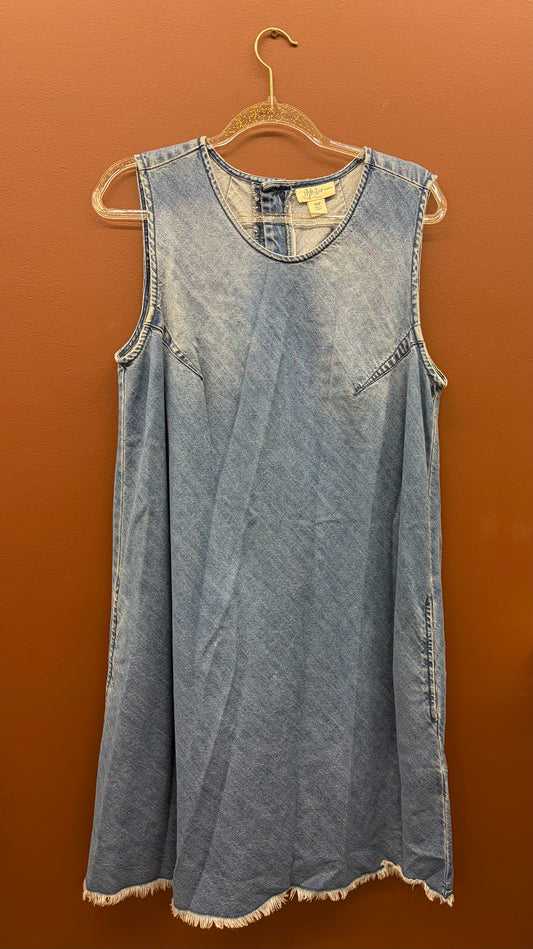 Frayed Bottom Denim Dress