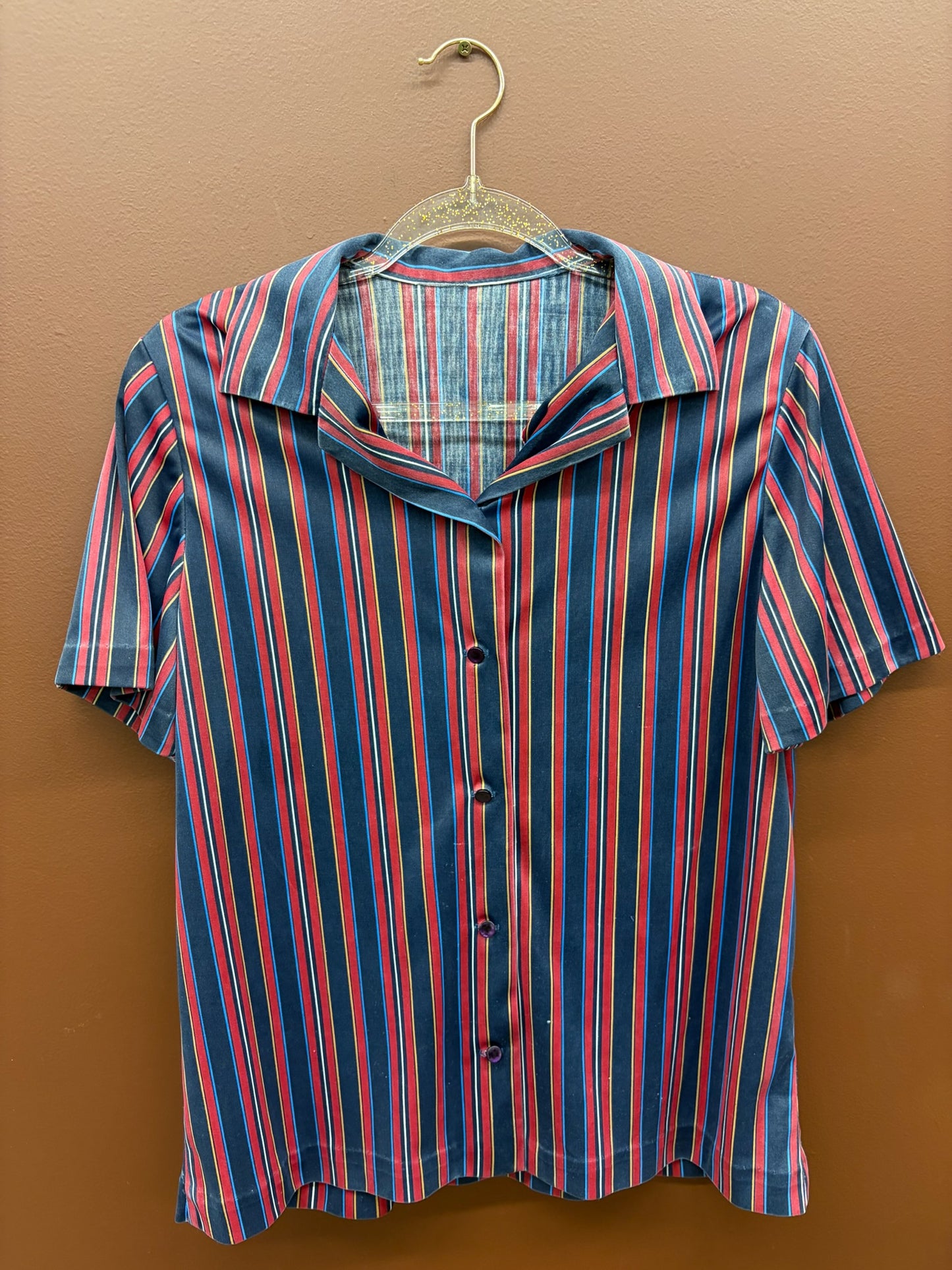 Red & Blue Striped Short