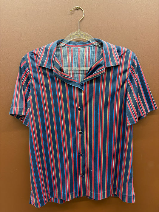 Red & Blue Striped Short