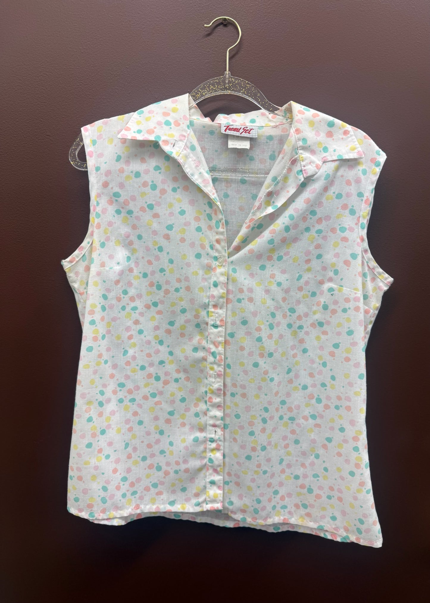 Sleeveless Bubble Dot Top