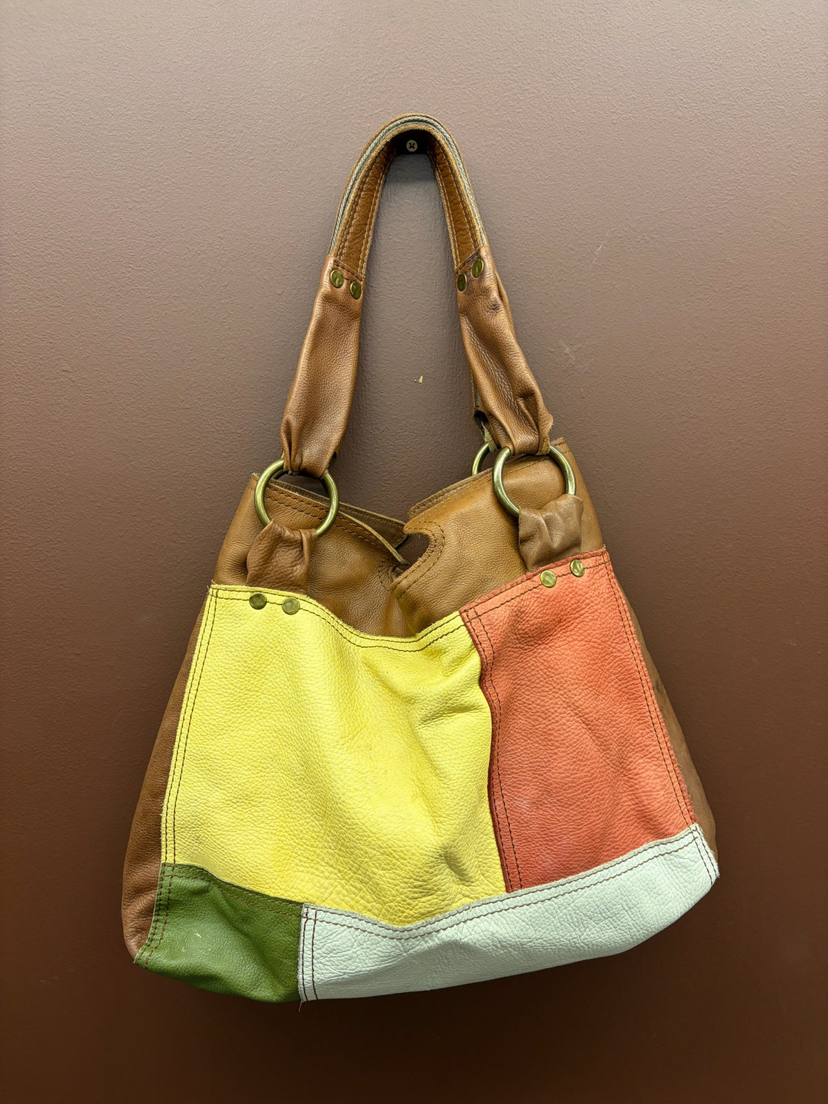 Leather Fall Patchwork Purse