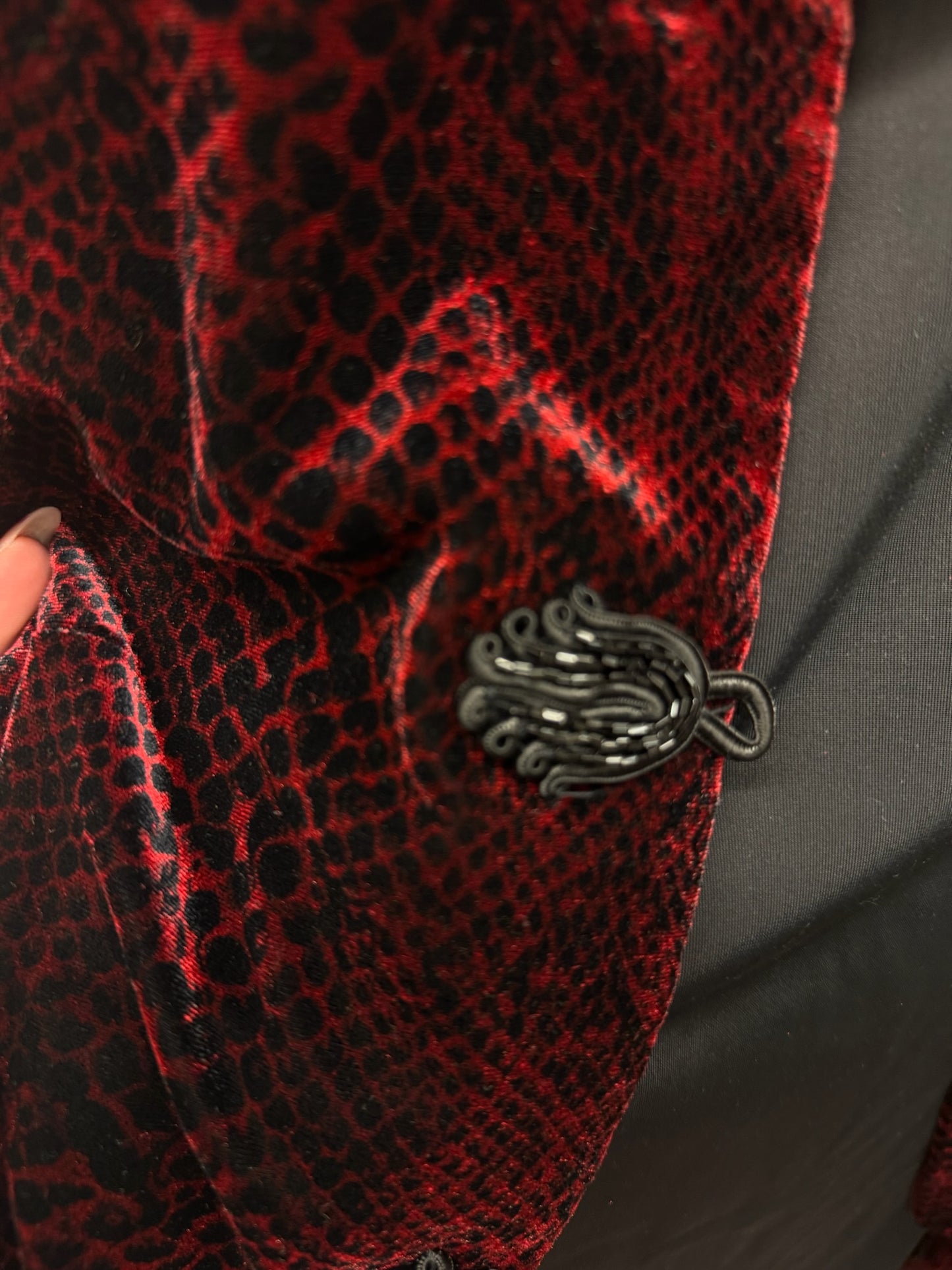 Vintage Velvet Snakeskin Jacket