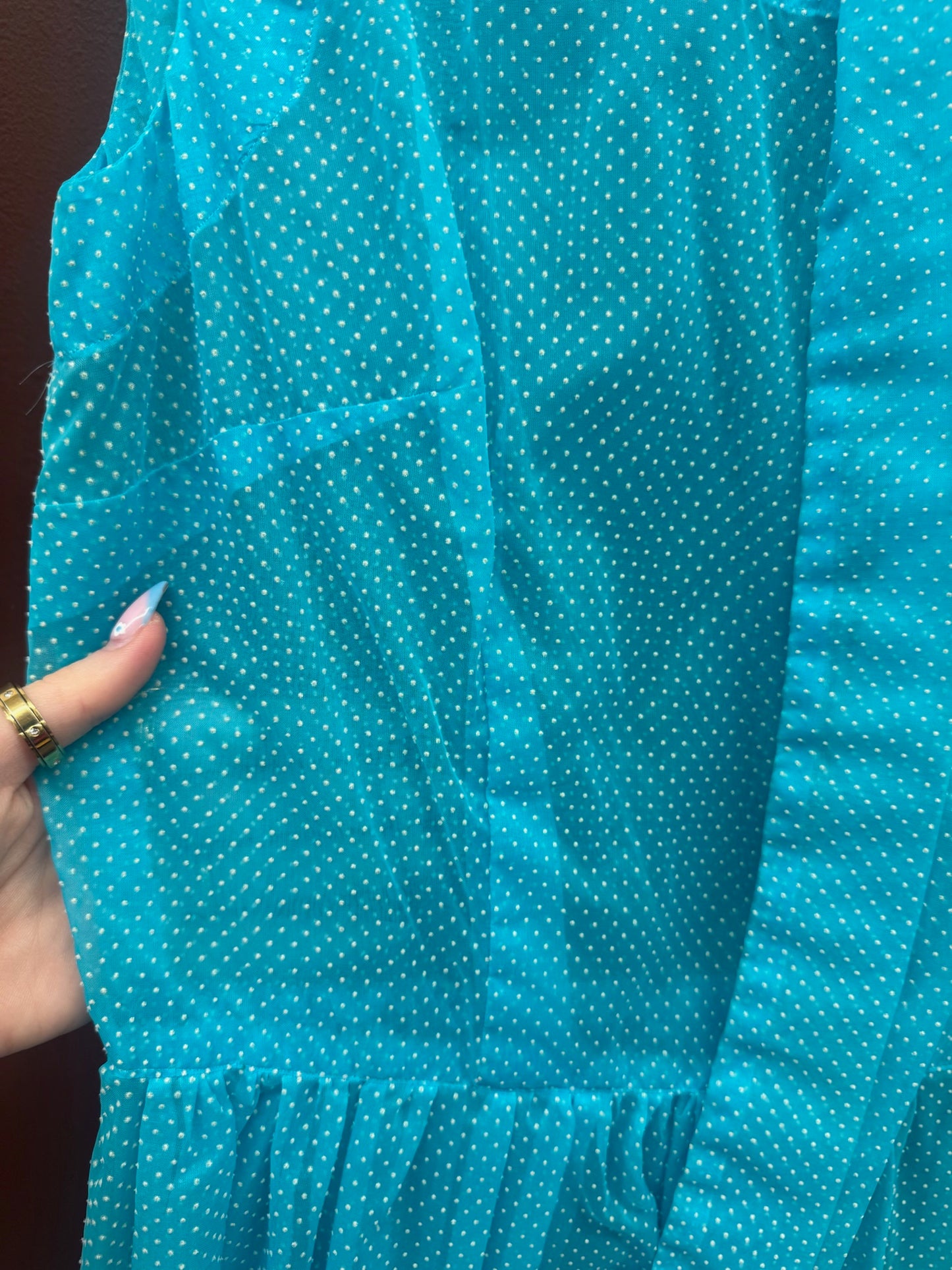 1950’s Teal Polka Dot Dress