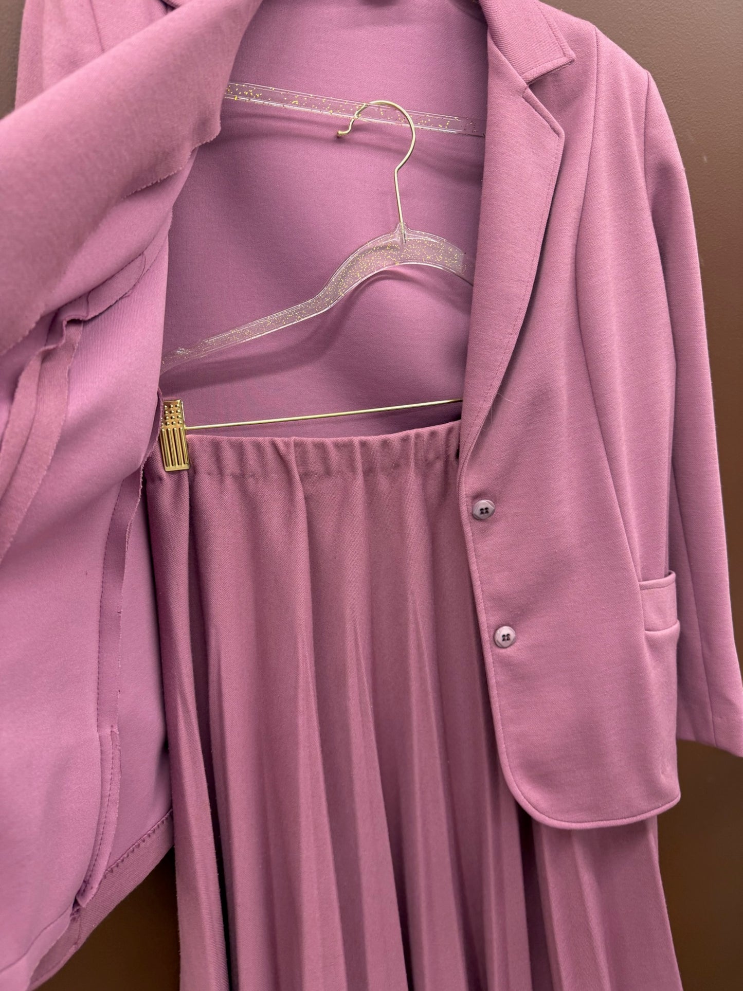 Orchid Blazer Skirt Set