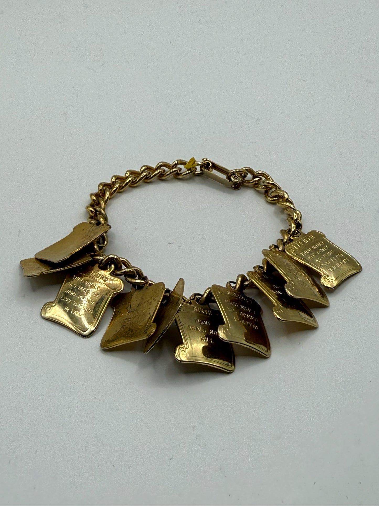 Vintage 10 Commandments Bracelet