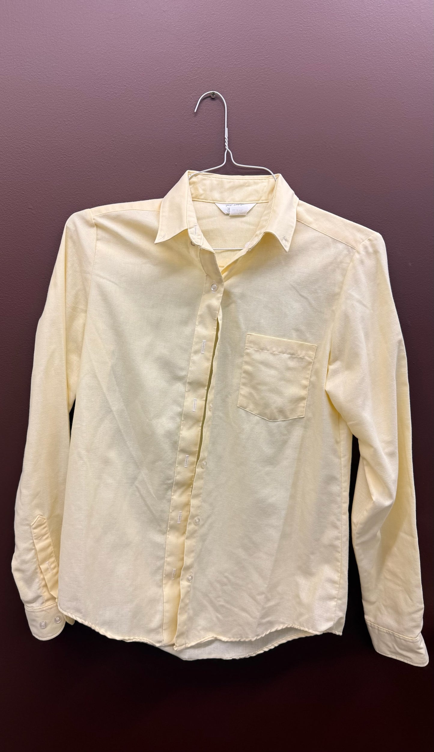Yellow Long Sleeve Button Up