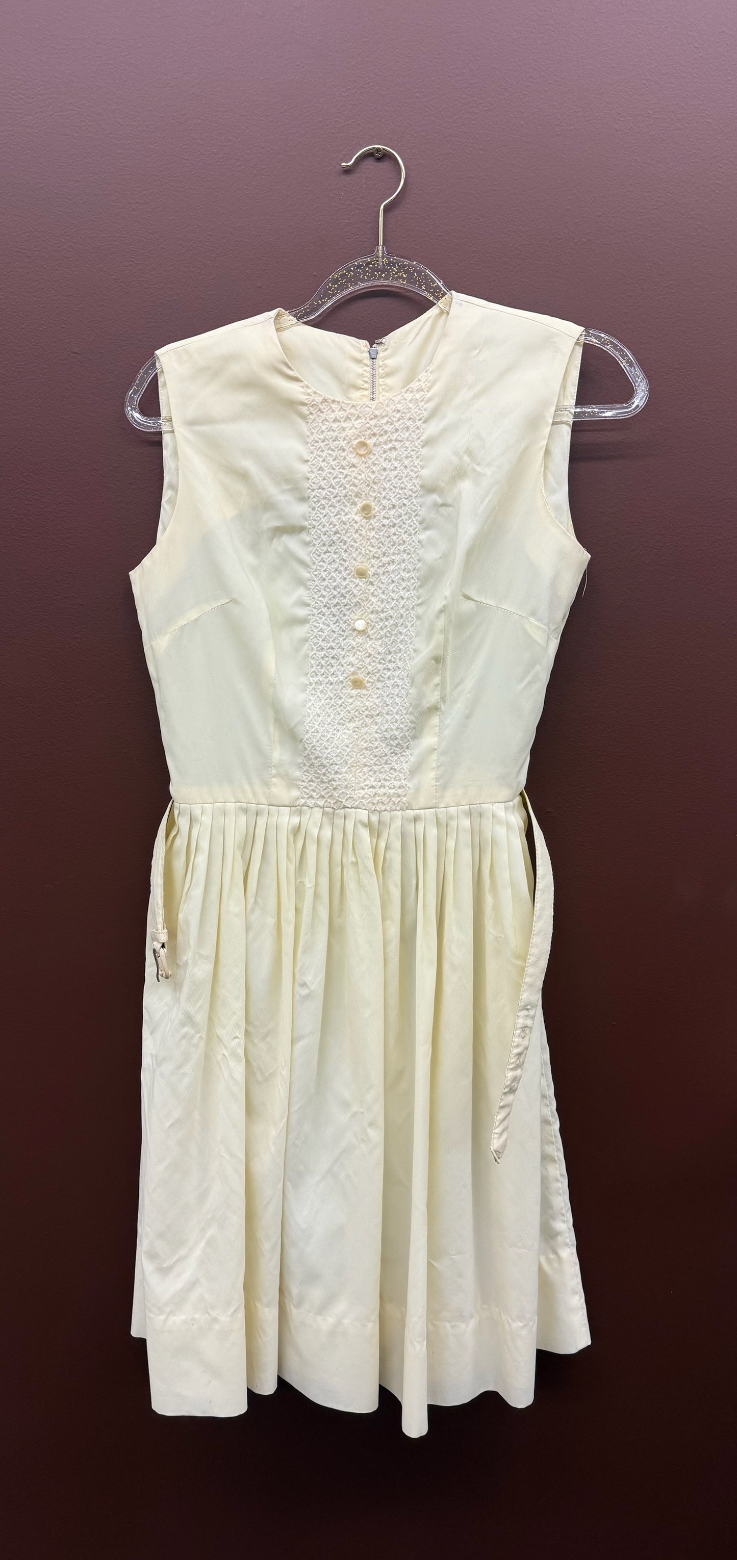 Pale Yellow Schoolgirl Dress