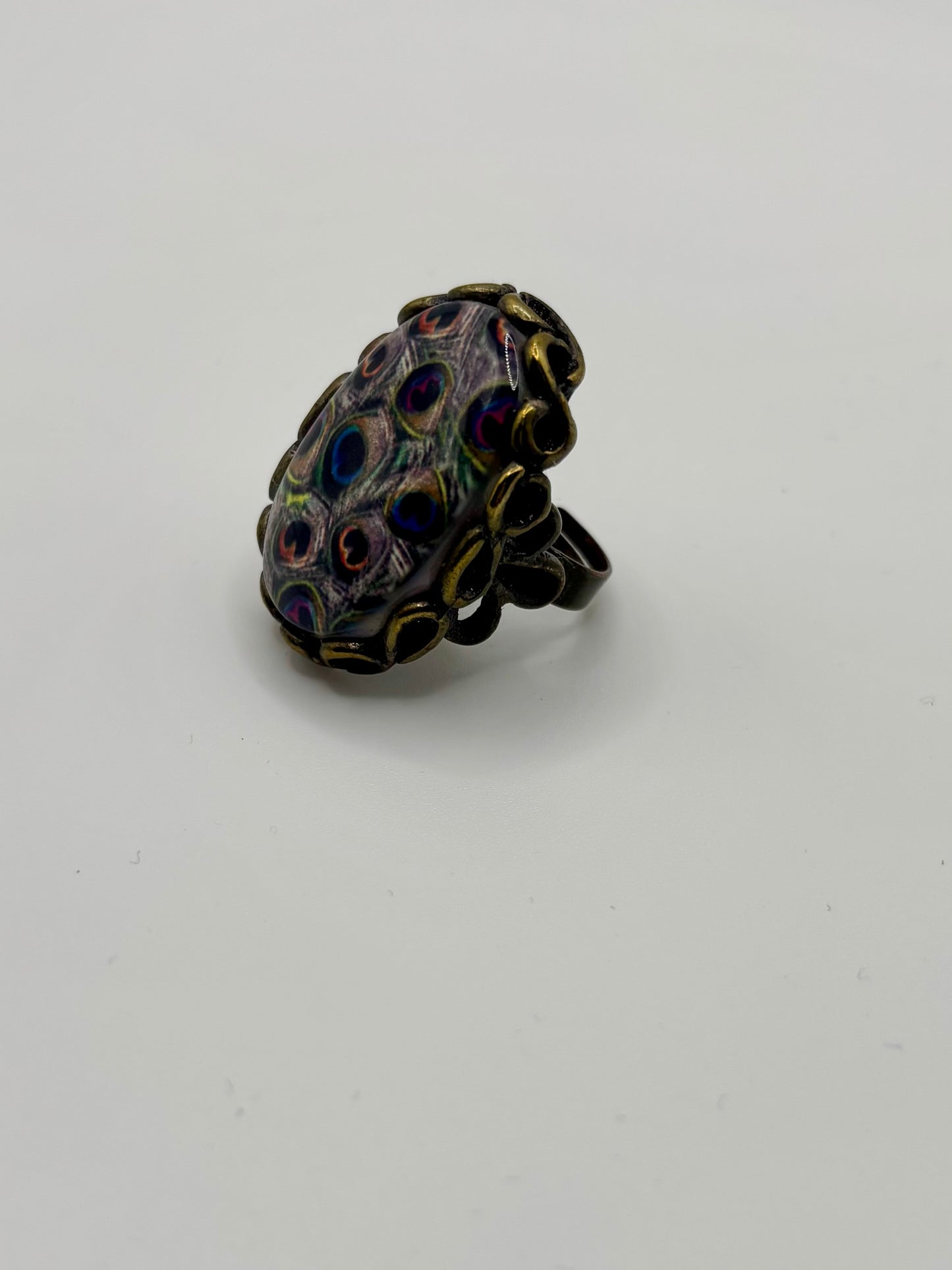 Chunky Peacock Ring