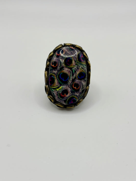 Chunky Peacock Ring