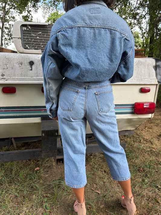 Capri High Waisted Mom Jeans