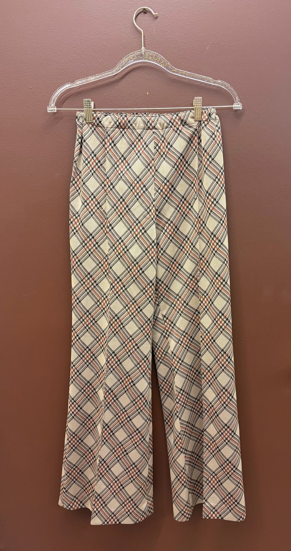70’s Khaki Checkered Trousers