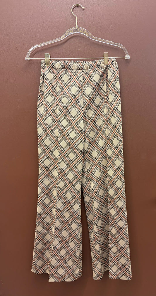 70’s Khaki Checkered Trousers