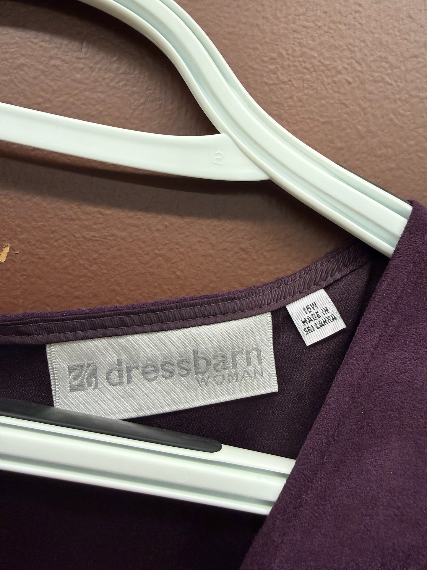 Purple Faux Suede Shift Dress