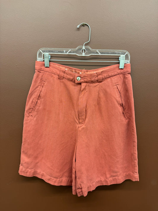 Coral Silk Shorts