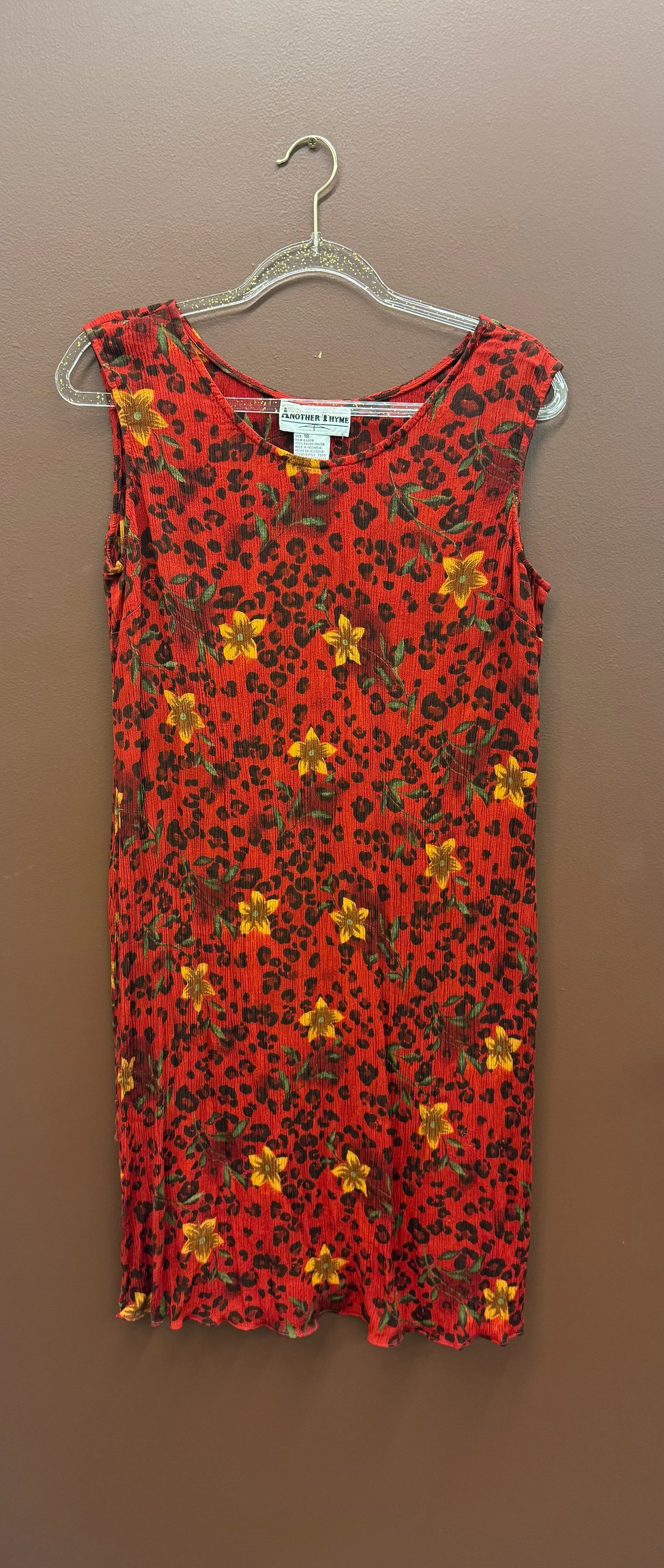 Red Leopard Shift Dress