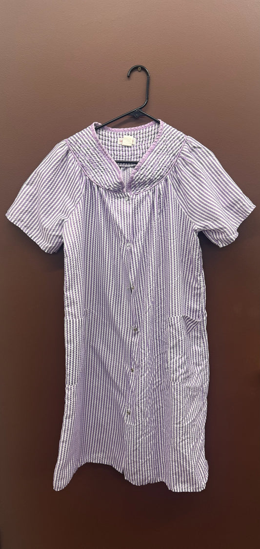 Purple Striped Nightgown