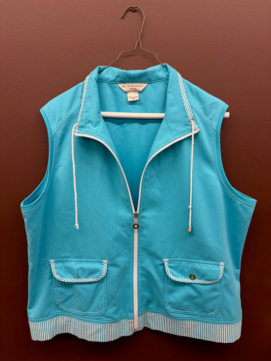 Turquoise Windbreaker Vest