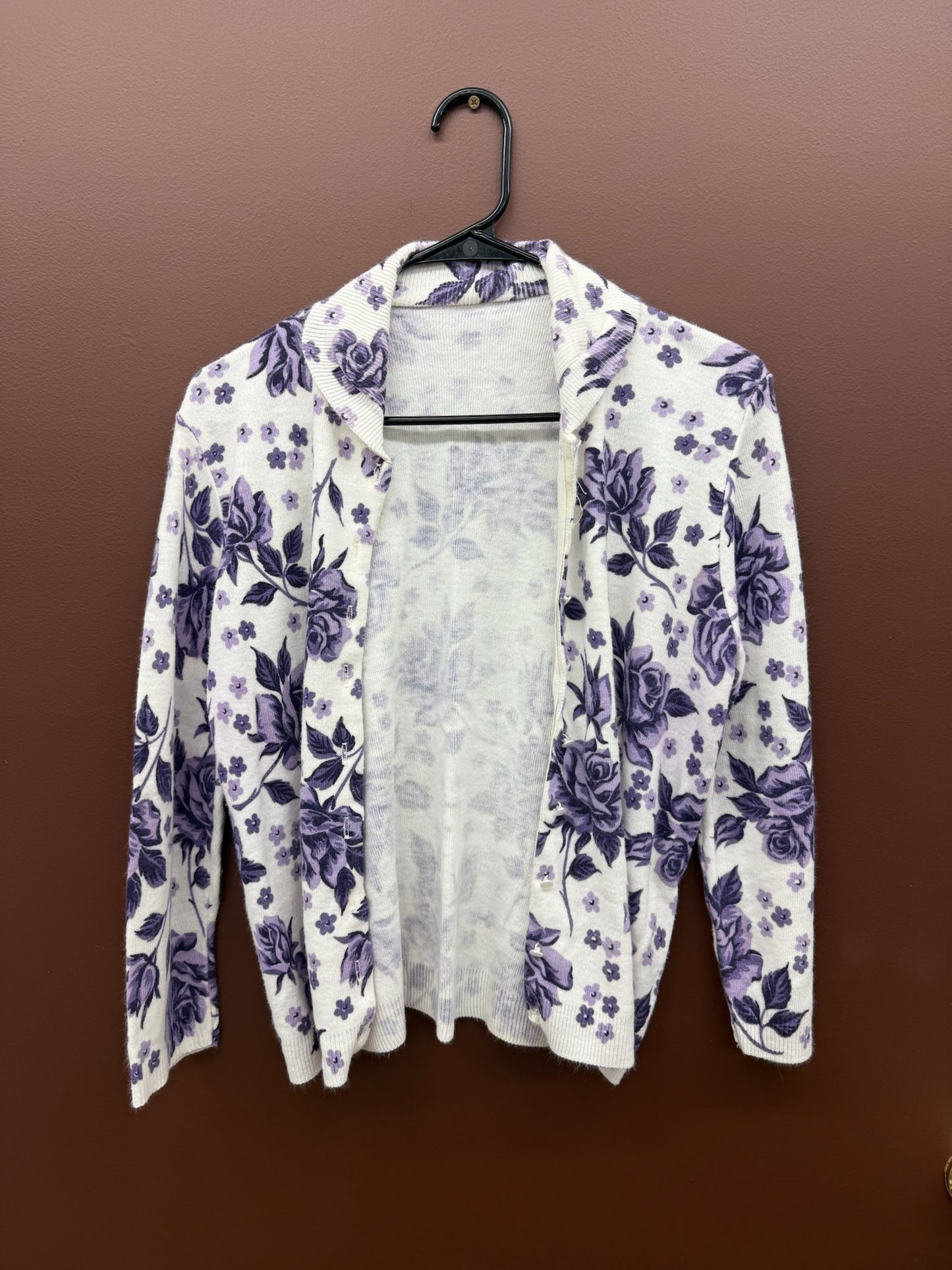 Purple Rose Cardigan