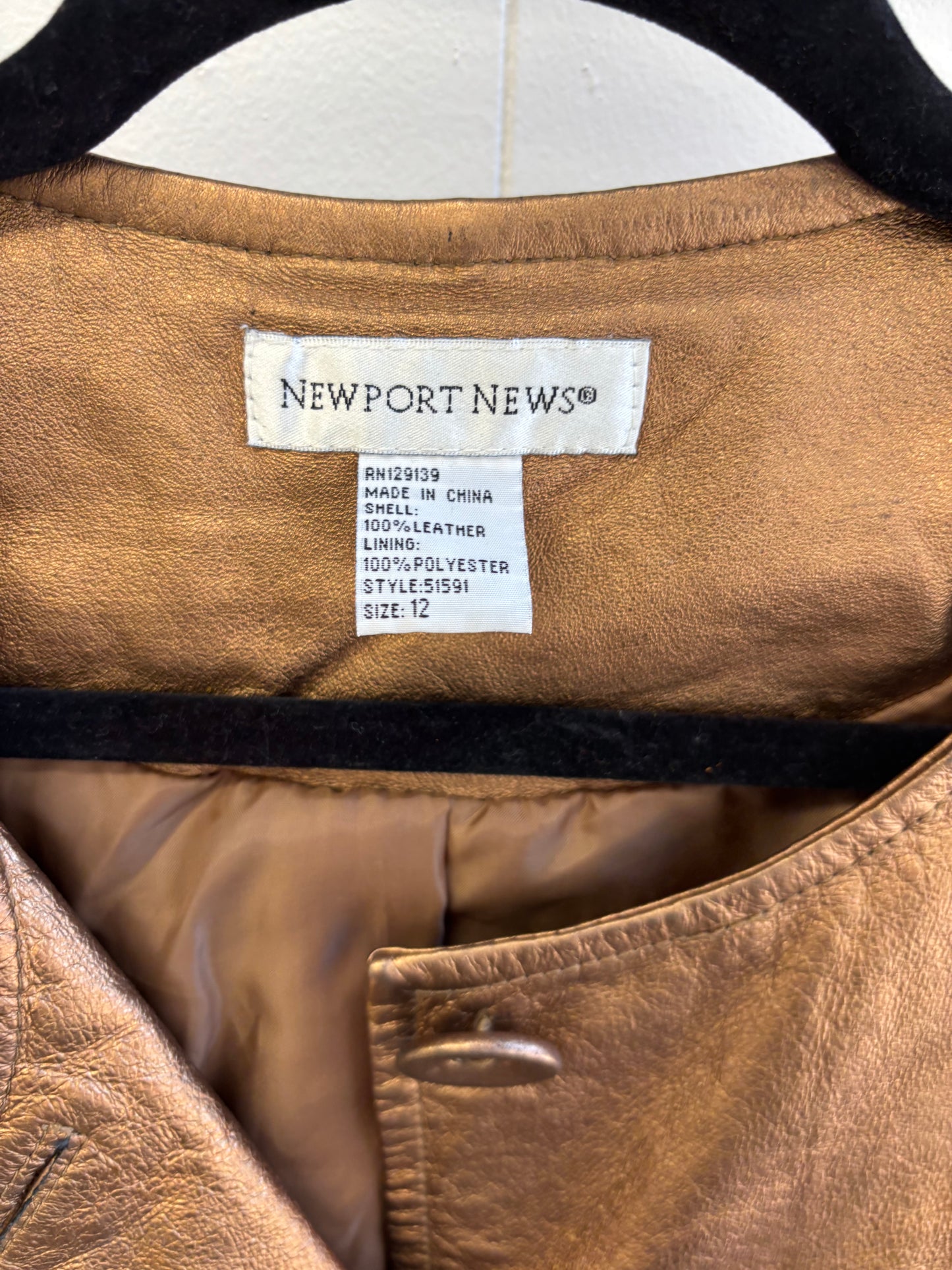 Copper Leather Jacket