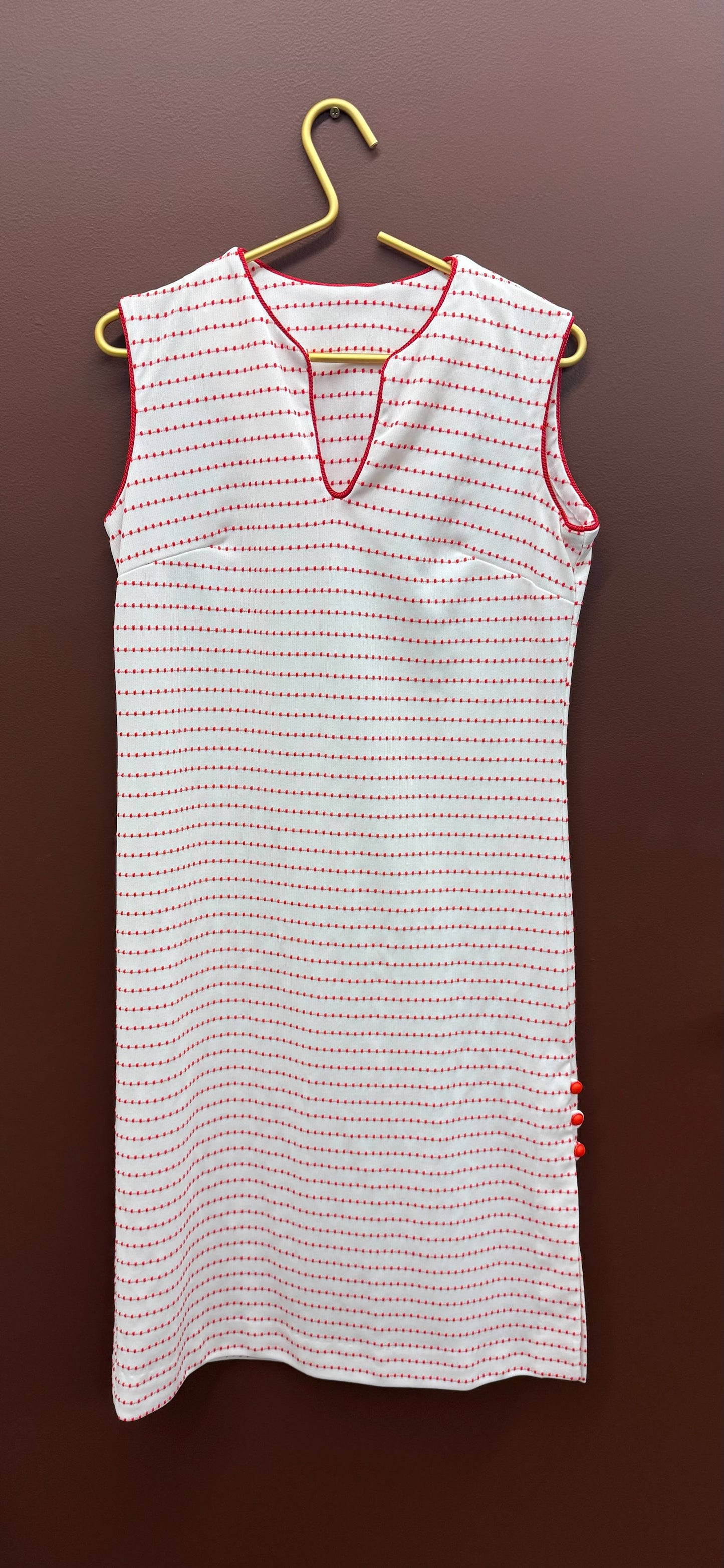 Dotted Red Summer Shift Dress