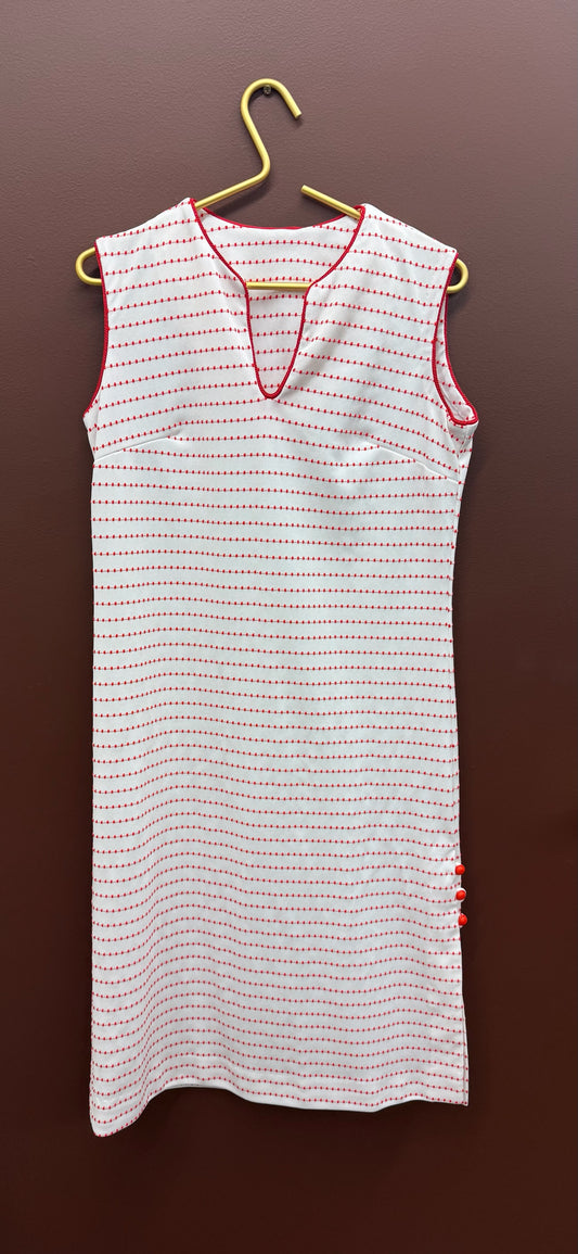 Dotted Red Summer Shift Dress