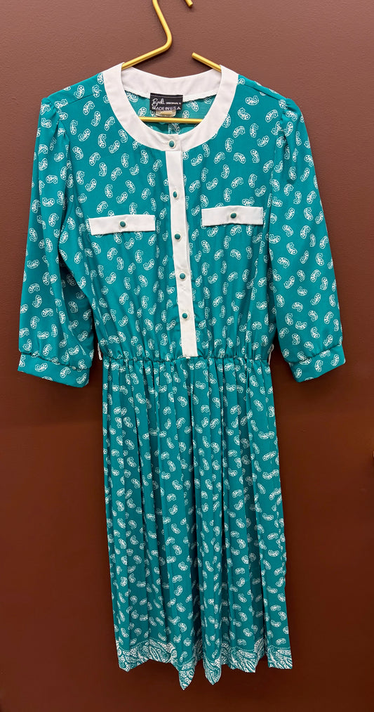 Paisley Teal Dress