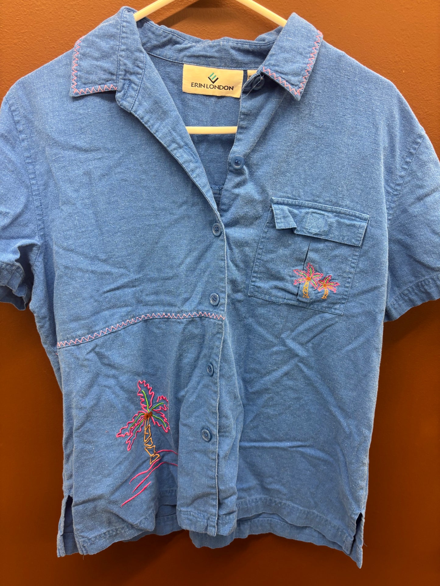 Palm Tree Button Up