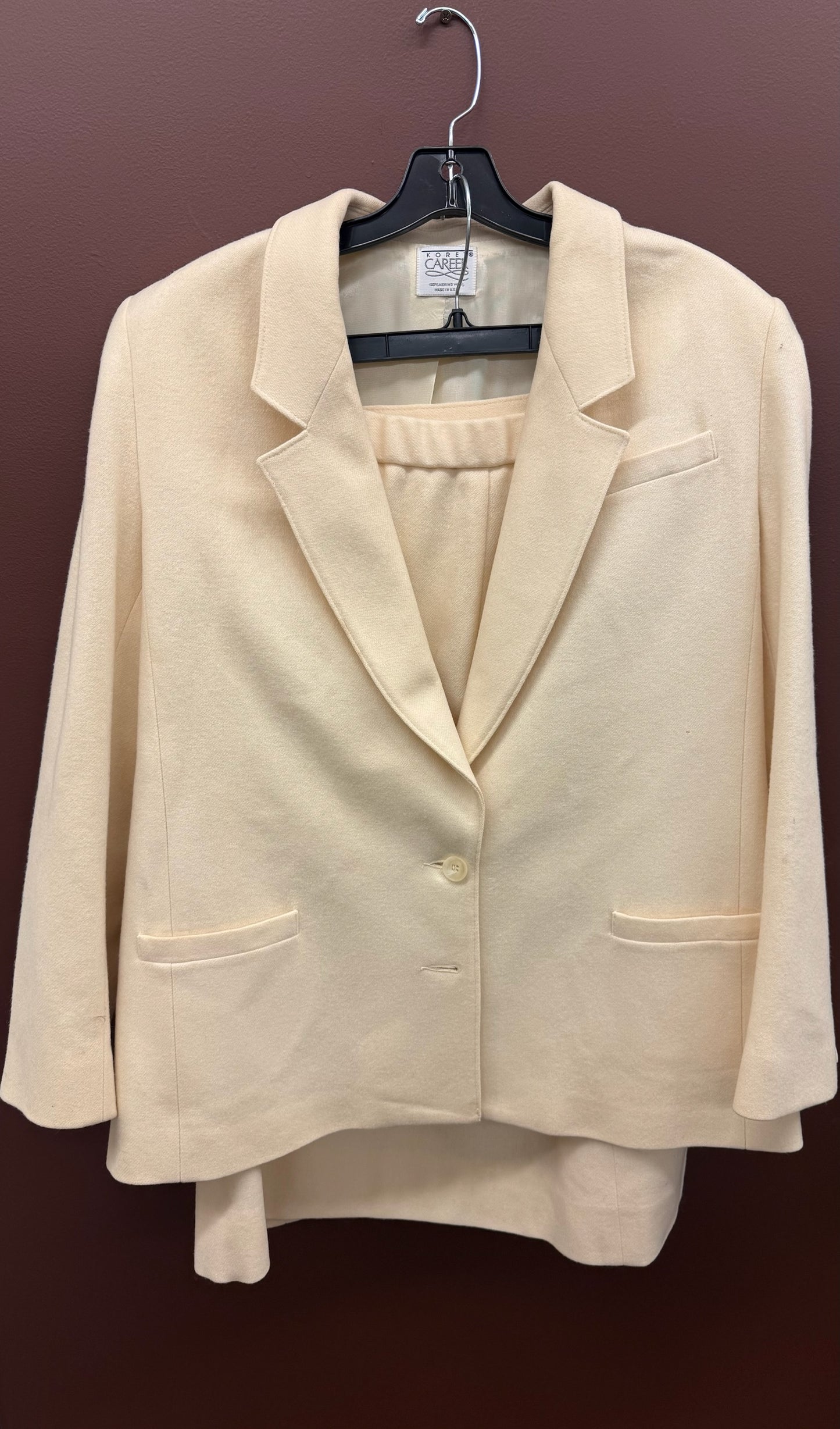 Ivory Merino Wool Blazer