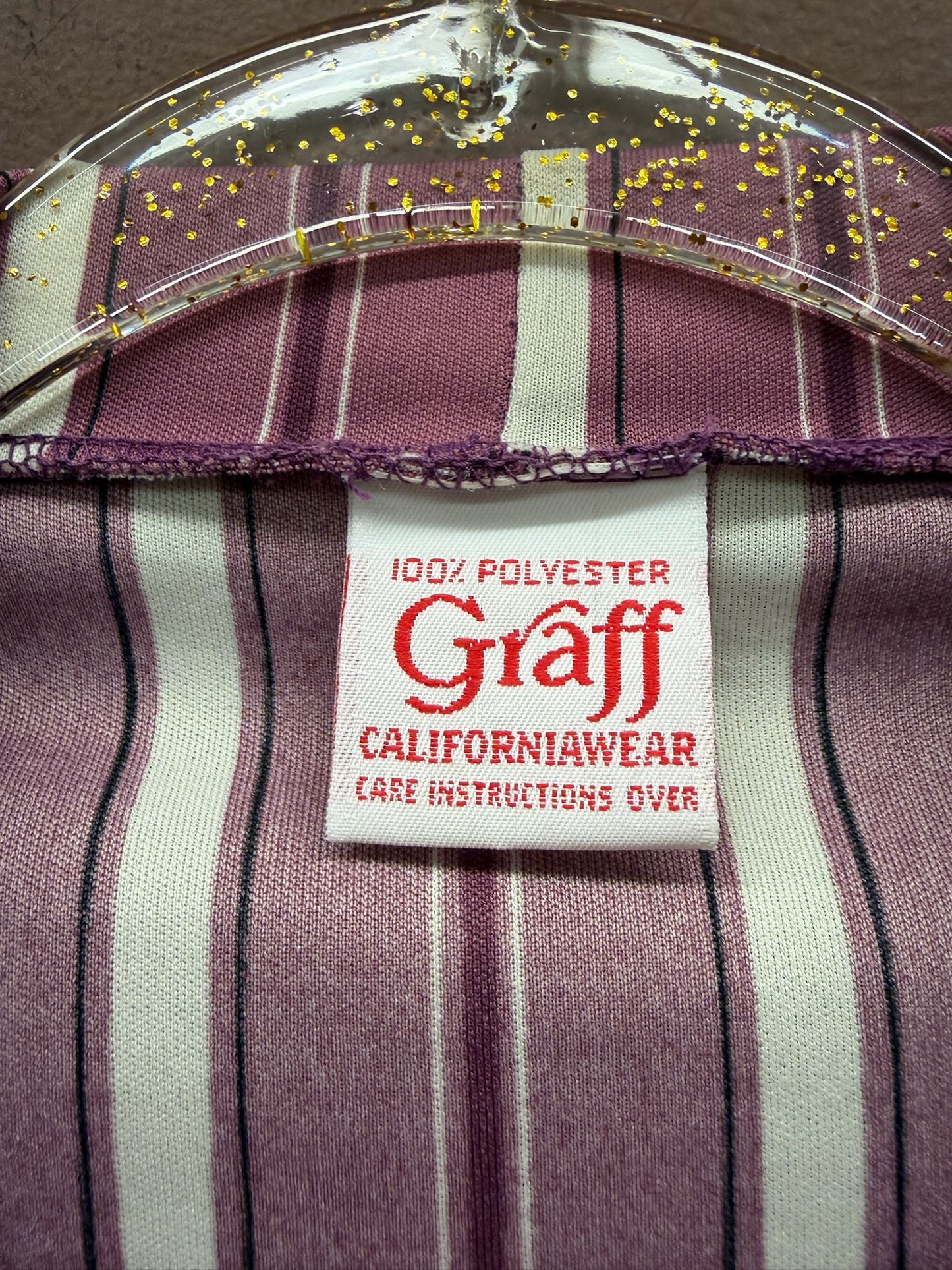 Mauve Striped Scarf Blouse