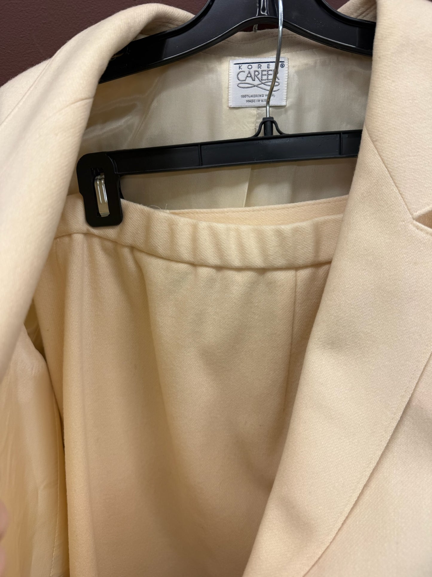 Ivory Merino Wool Blazer