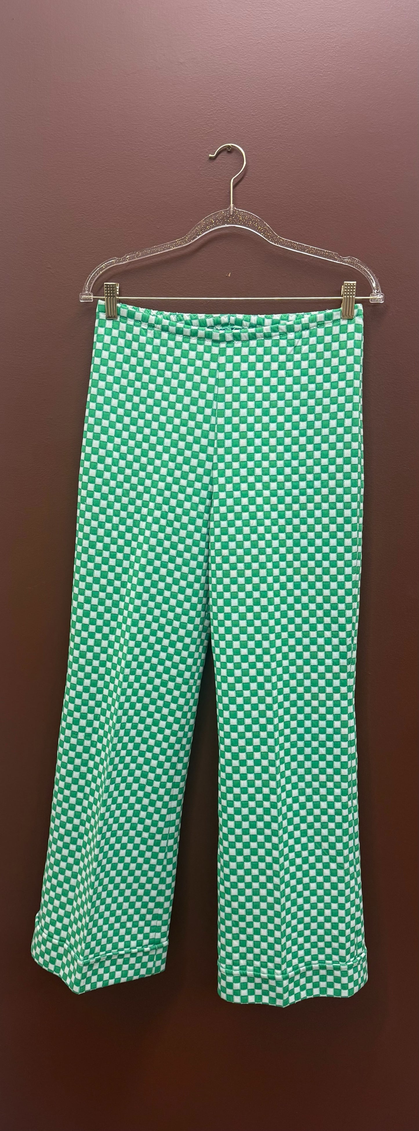 Green Checkered Slacks