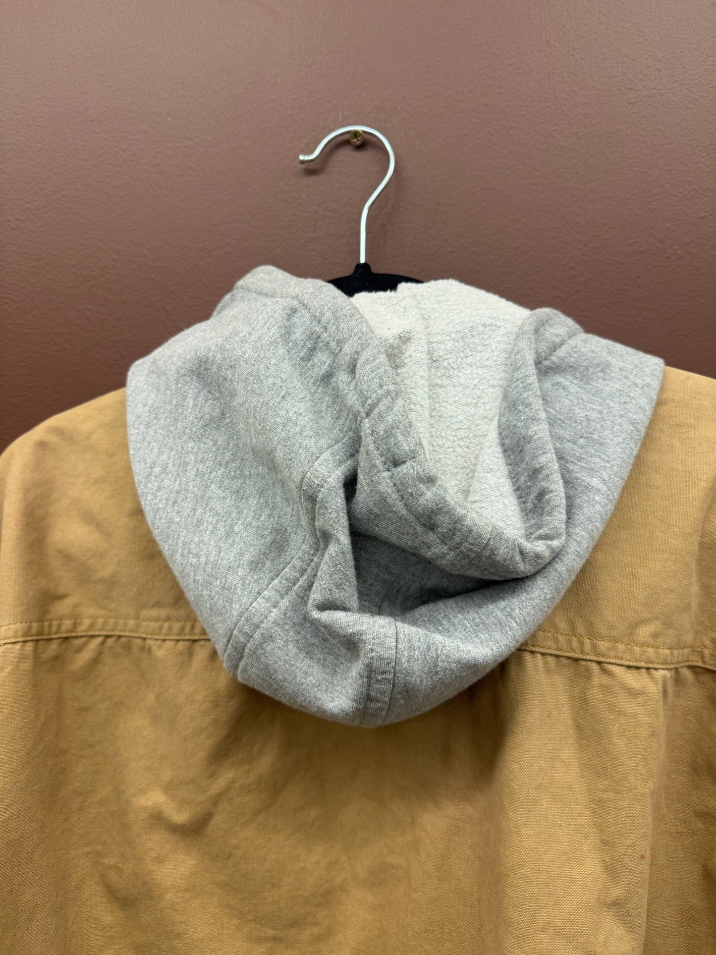 Tan Canvas Coat with Hood