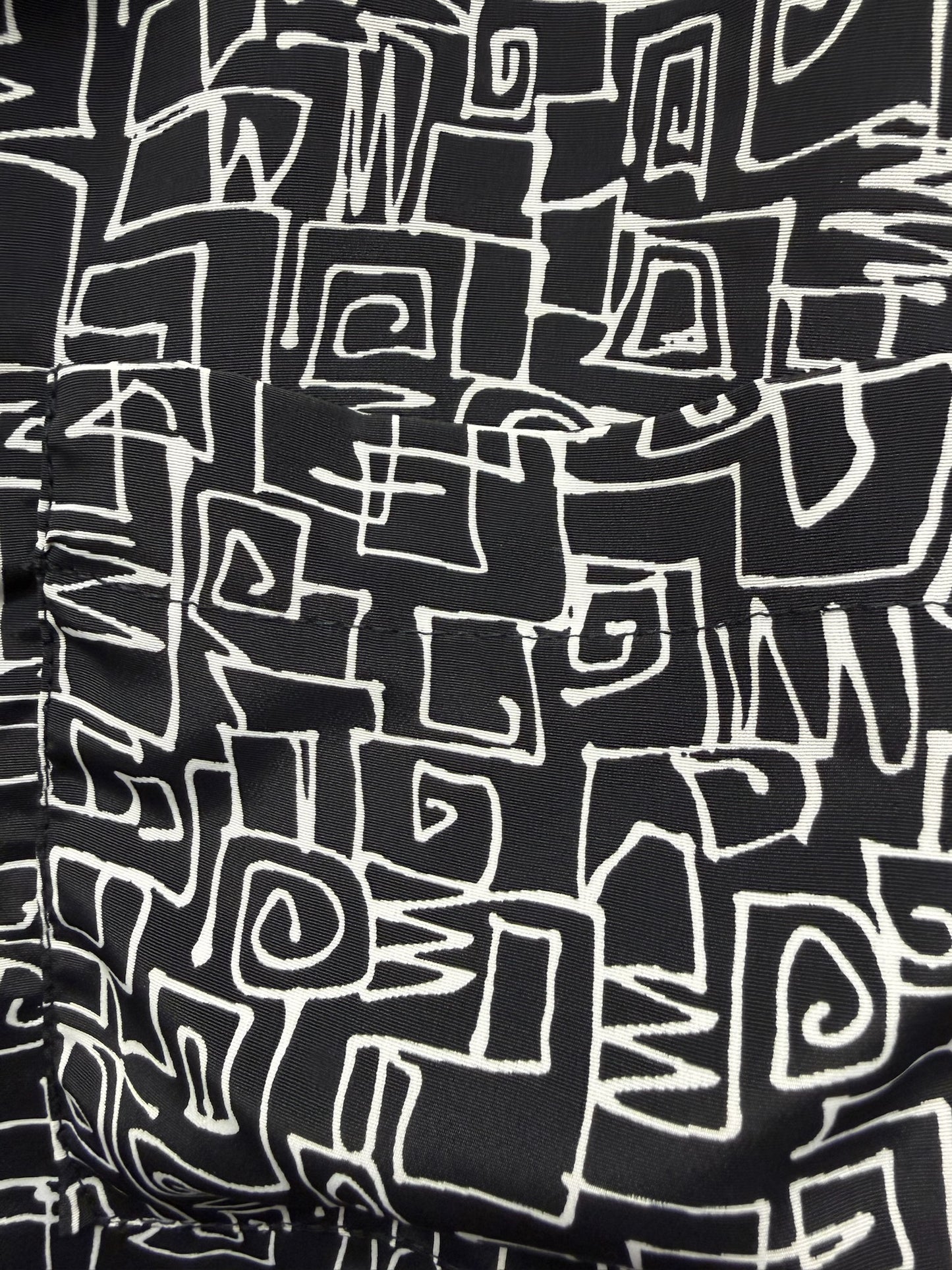 Black & White Abstract Pattern Dress