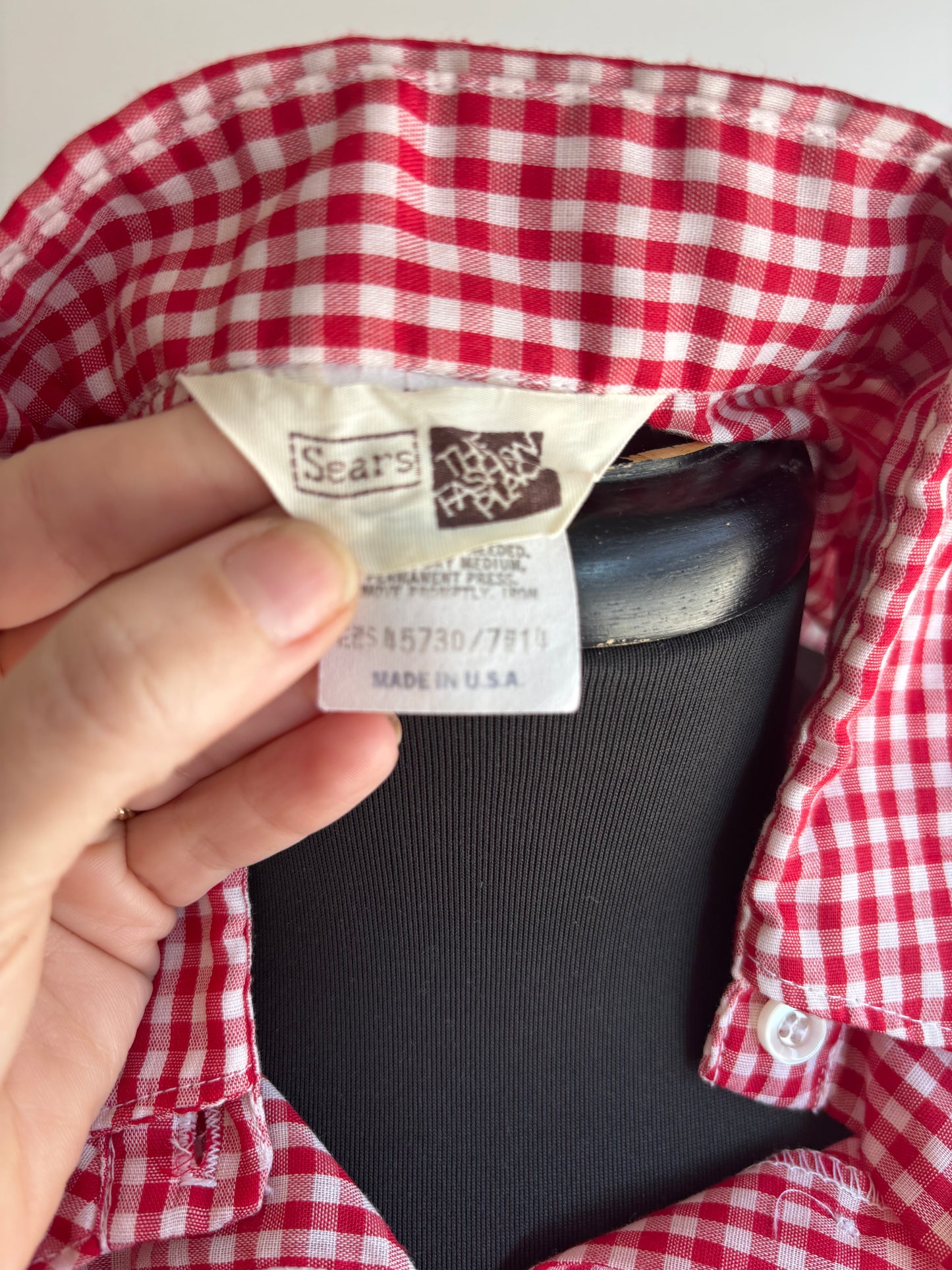 Sears 1970s Gingham Shirt