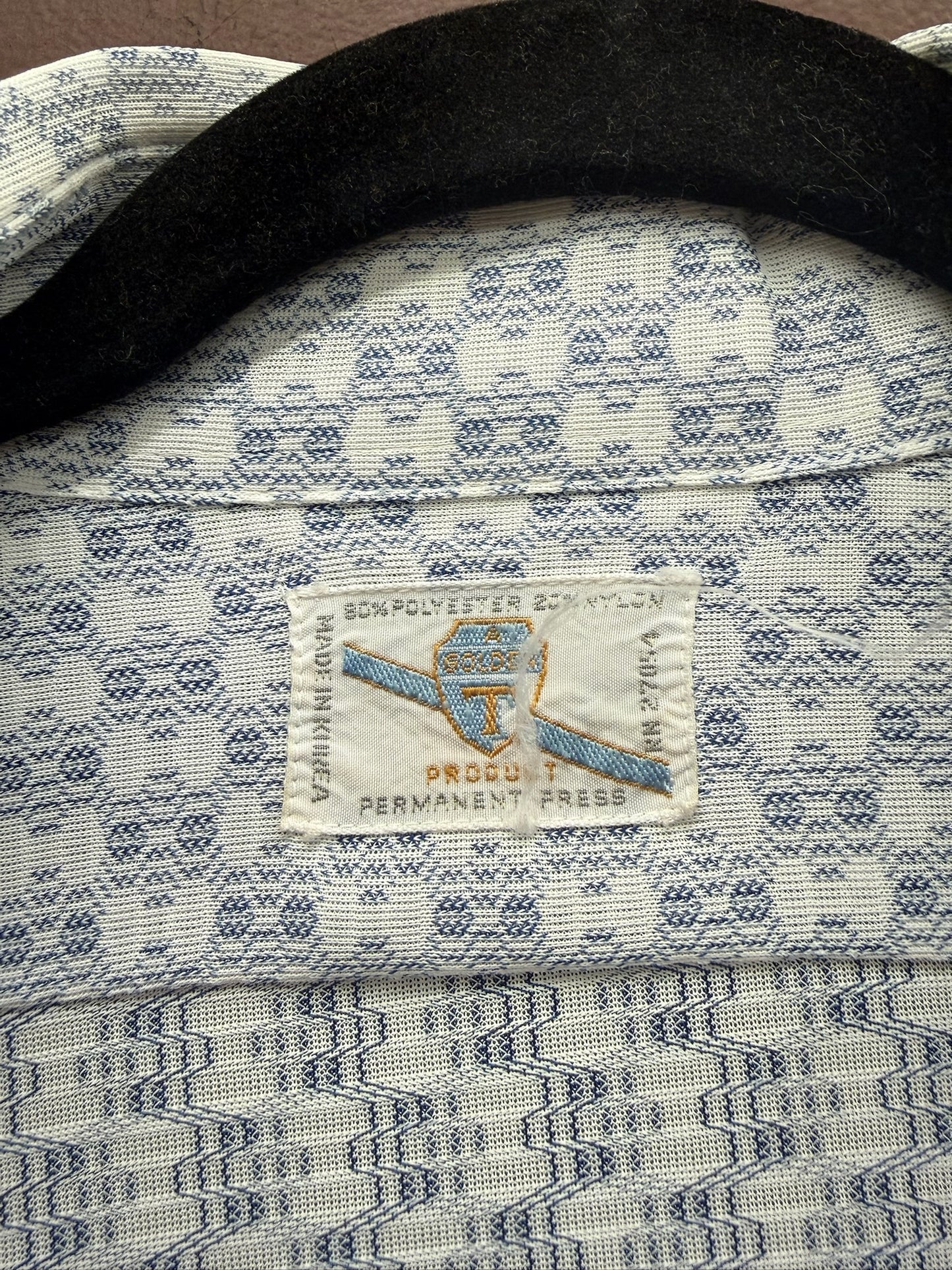 Blue Wave Button Up