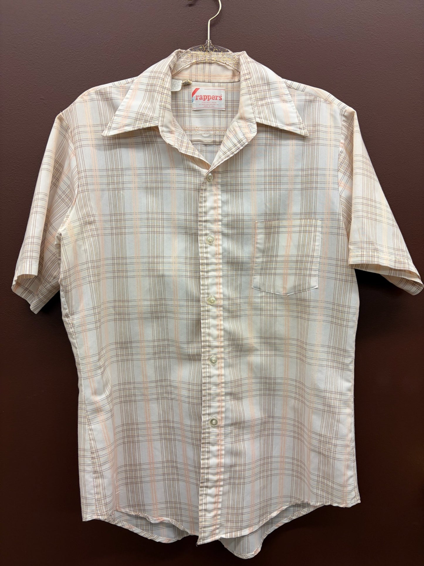 Tan Checkered Buttonup