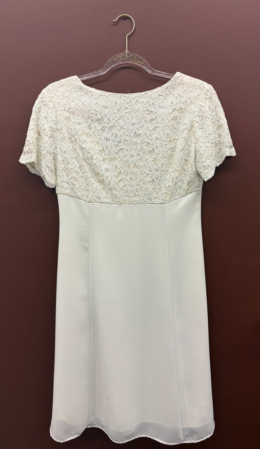 Vintage Ecru Cocktail Lace Dress
