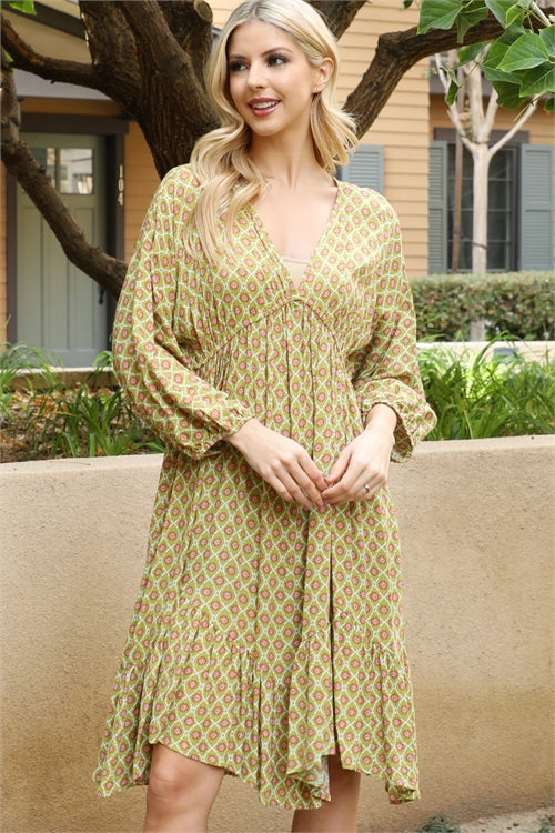 Kiwi Handkerchief Dress