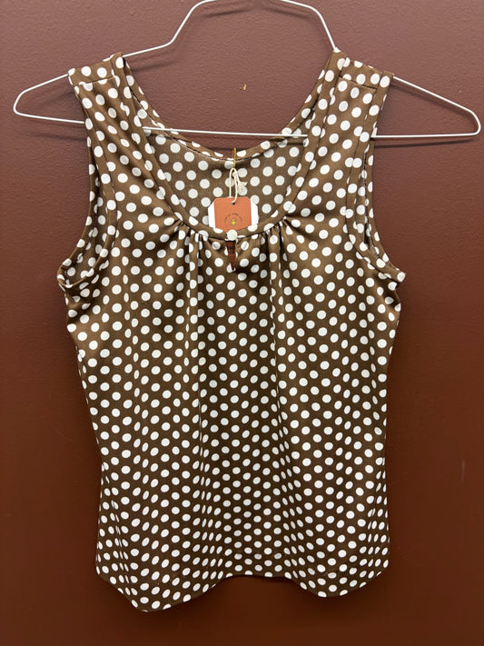 Brown Polka Dot Top
