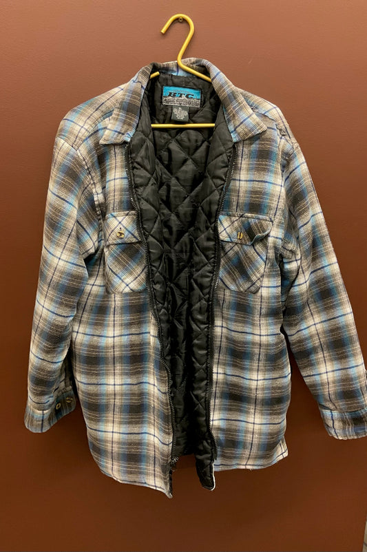 Insulated Black & Blue Flannel