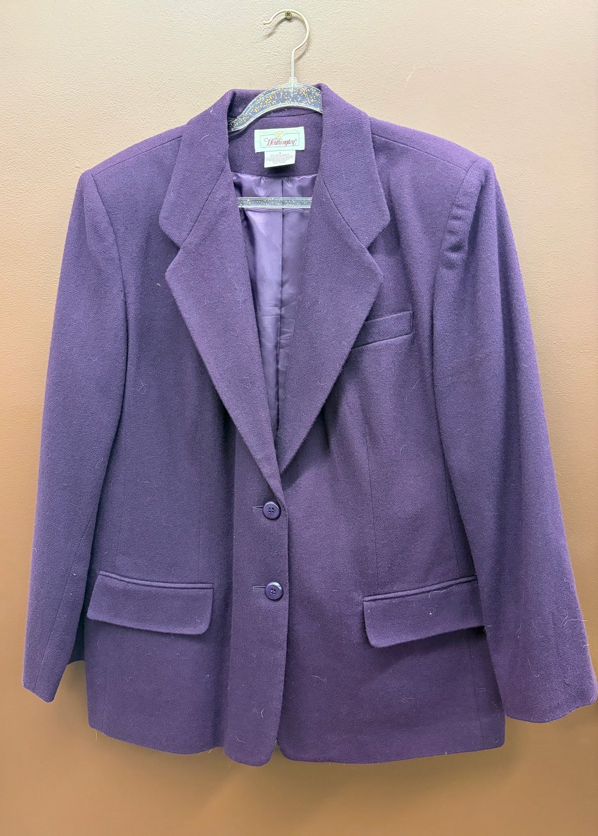 Vintage Purple Wool Blazer