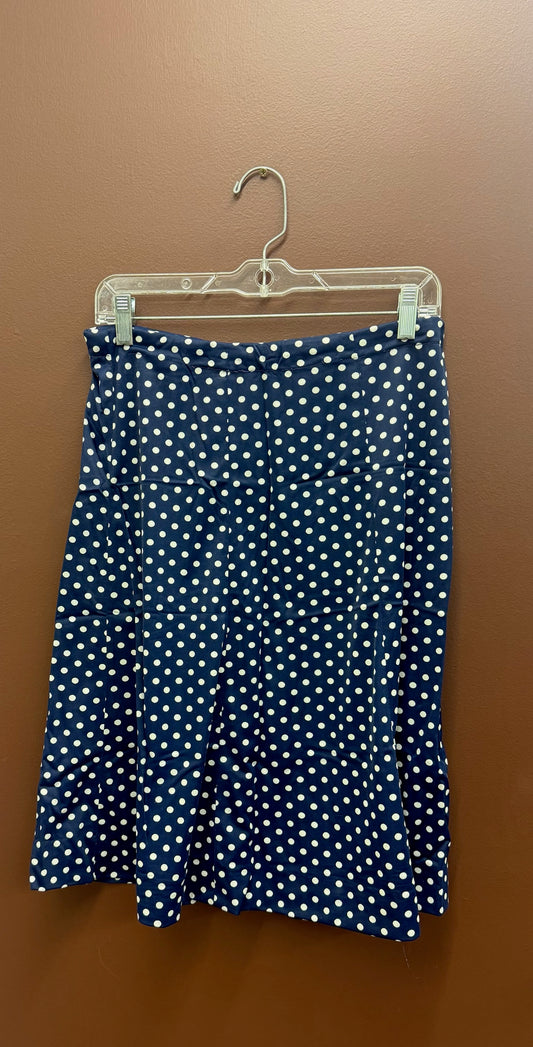 Navy Polka Dot Skirt
